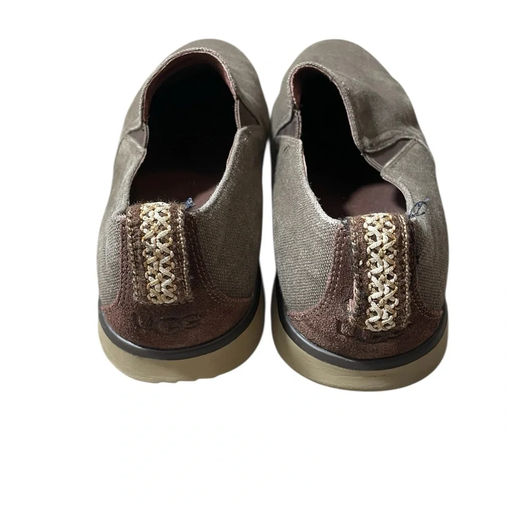 Y3- UGG size 12 Men's Slip-On Canvas Casual Shoes - Brown